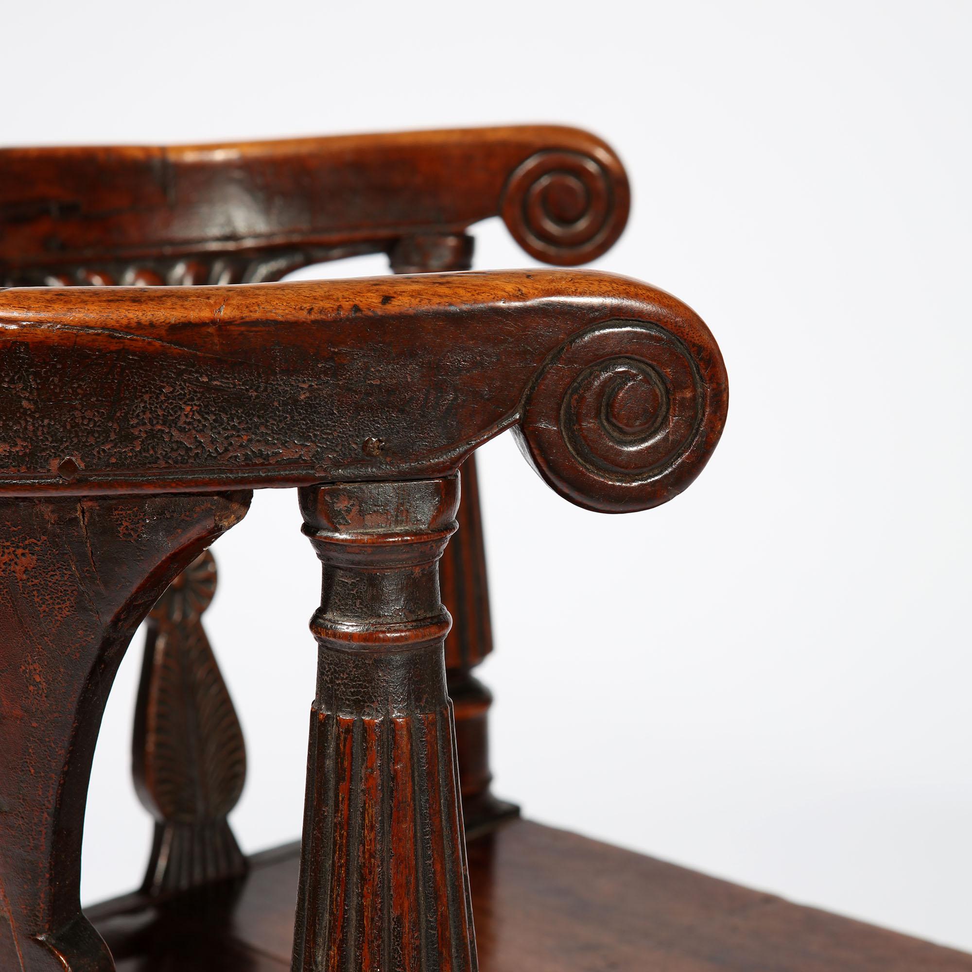 Early 19th Century Anglo Indian Corner Chair in Colonial Hardwood 5