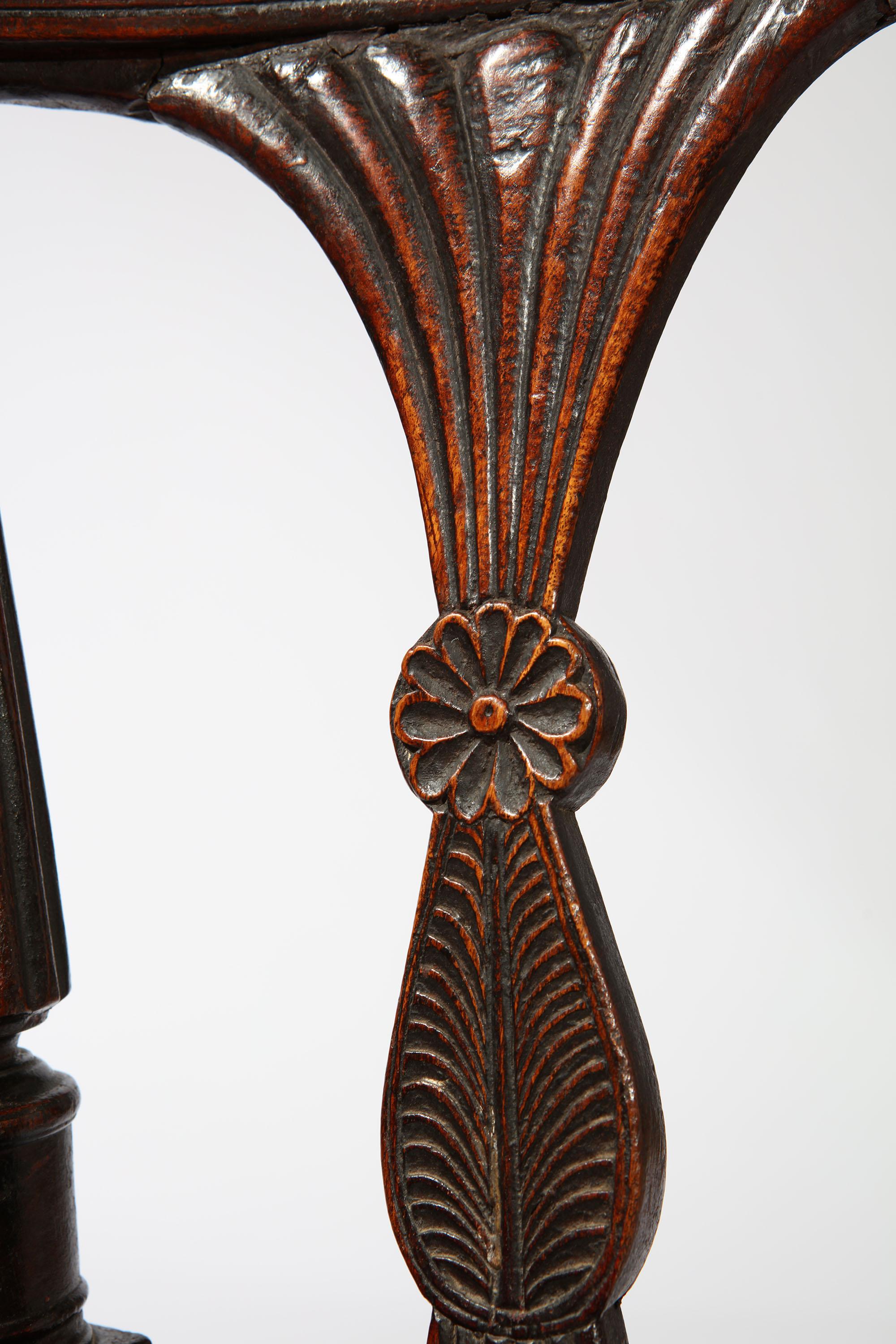 Early 19th Century Anglo Indian Corner Chair in Colonial Hardwood 1
