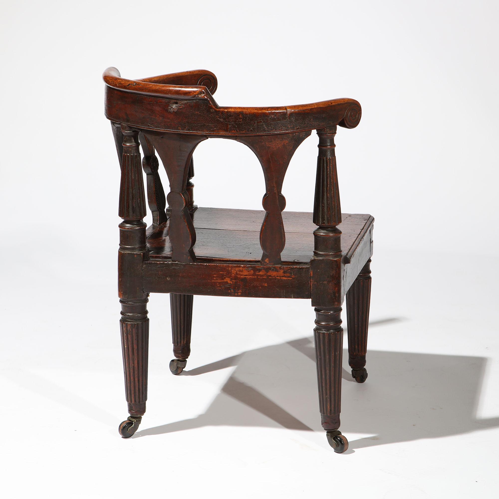 Early 19th Century Anglo Indian Corner Chair in Colonial Hardwood 2