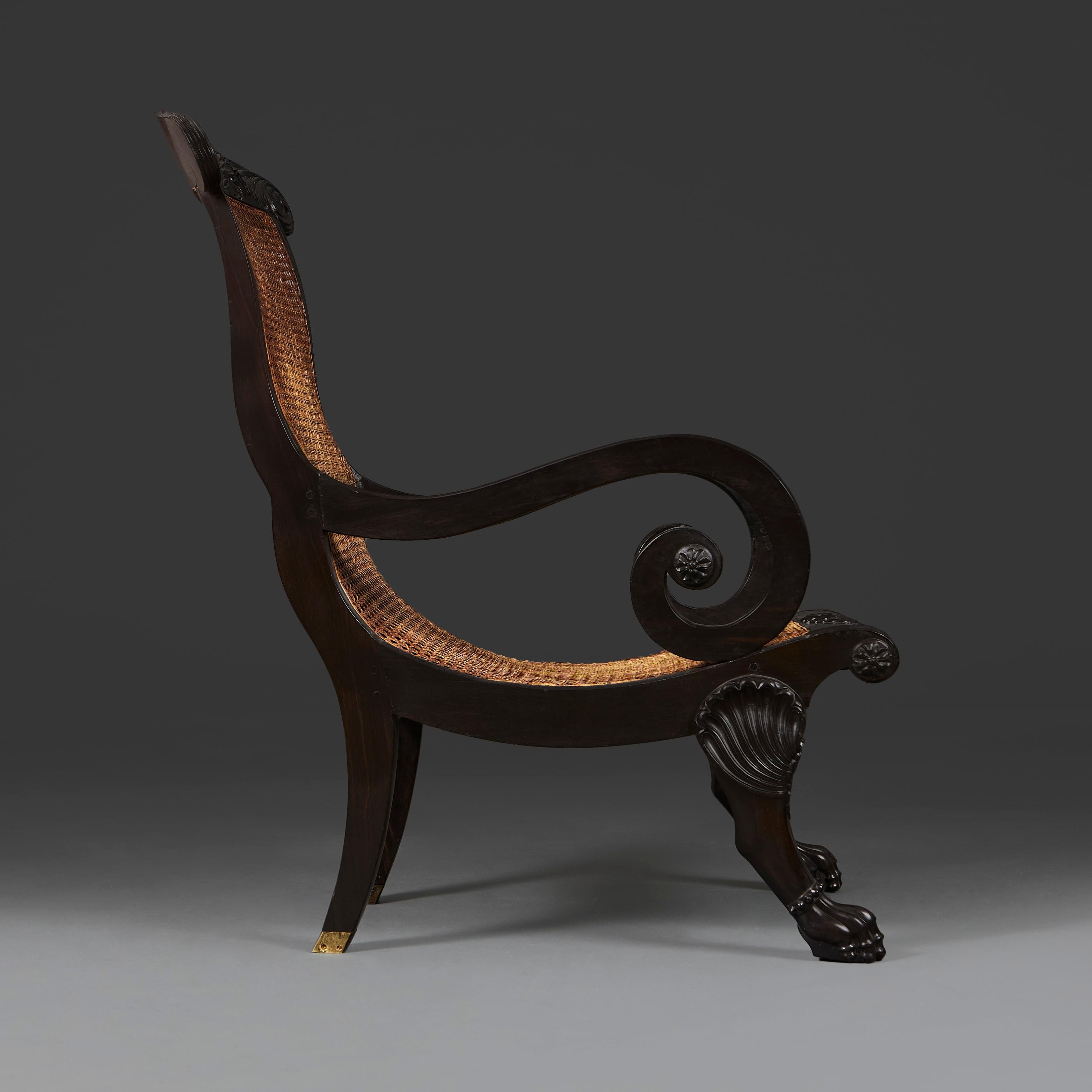 Sri-Lankais Chaise de planteur anglo-cinghalaise du début du 19e siècle  en vente