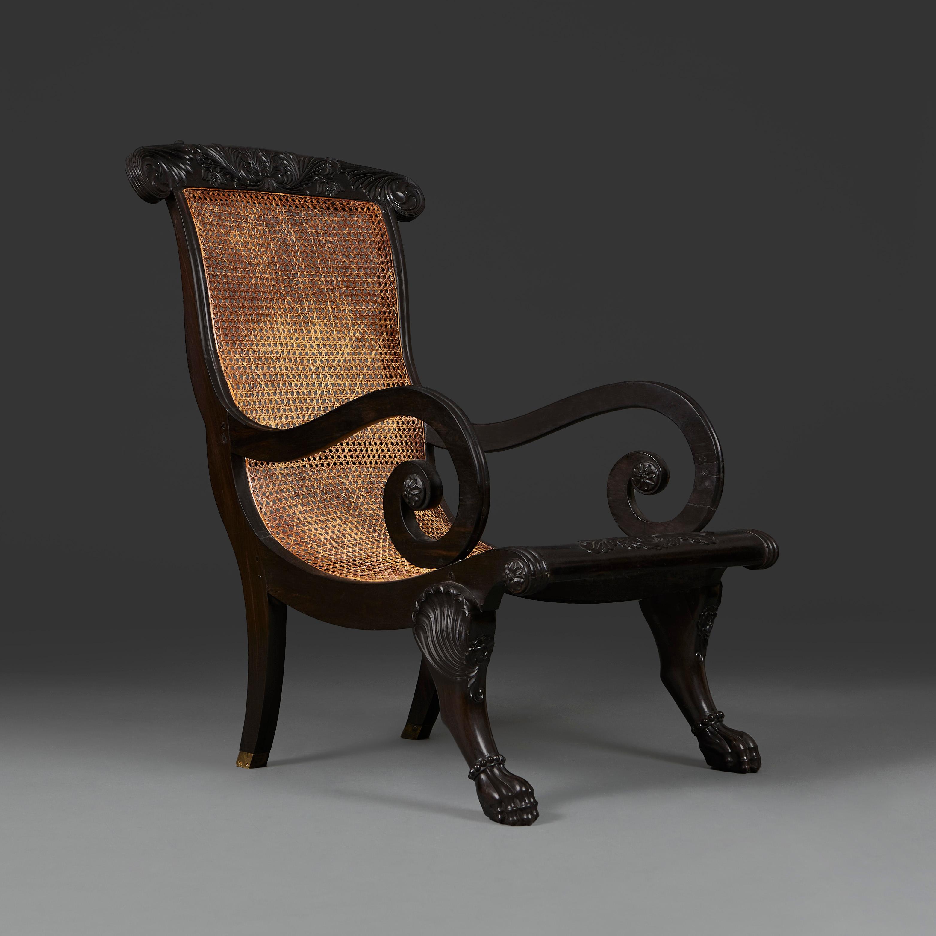 Chaise de planteur anglo-cinghalaise du début du 19e siècle  Bon état - En vente à London, GB