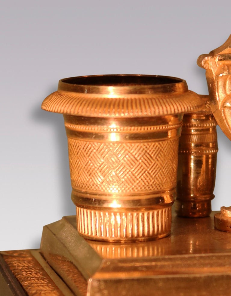 Early 19th Century Bronze and Ormolu Encrier For Sale at 1stDibs