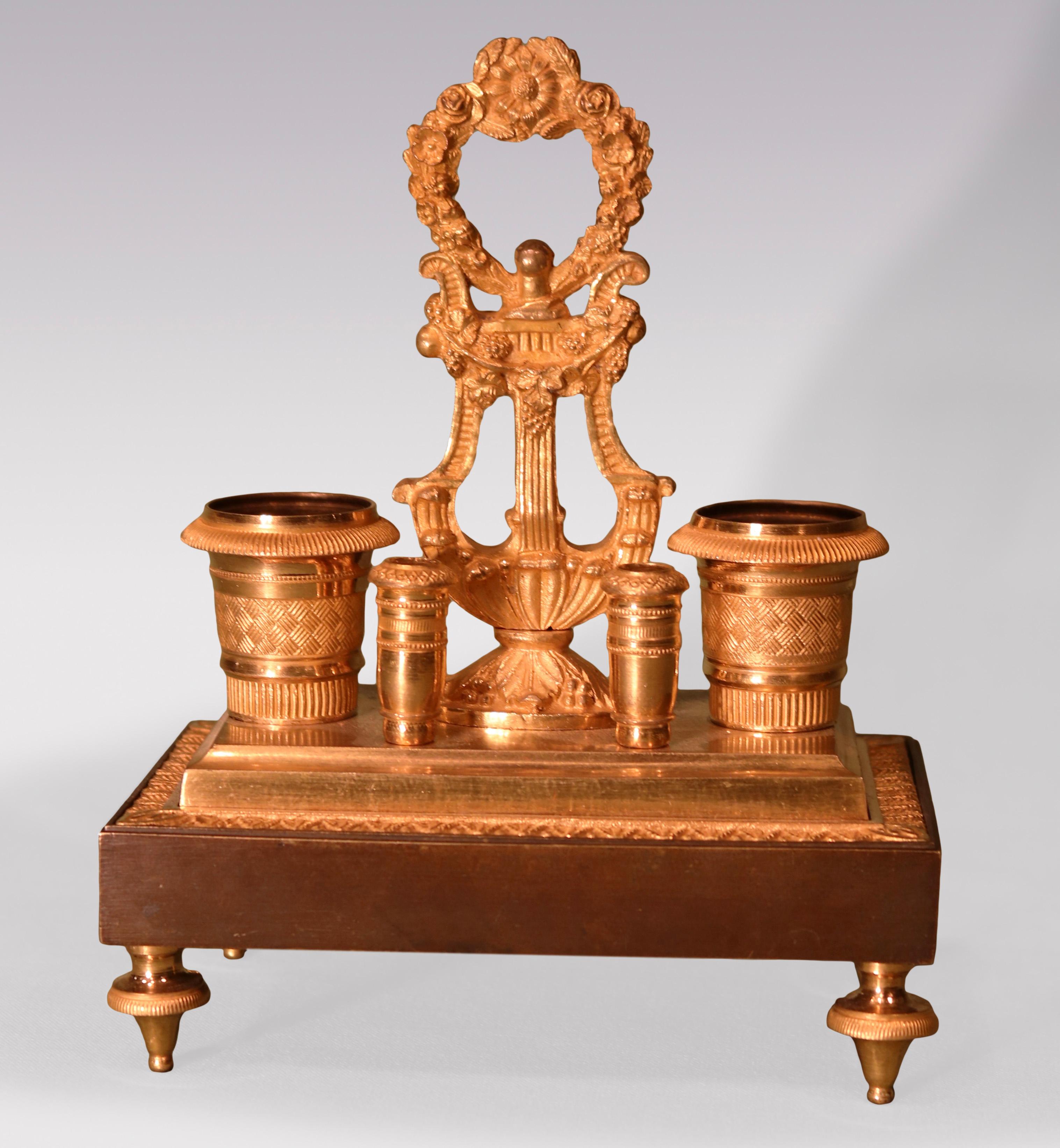 Early 19th Century Bronze and Ormolu Encrier In Good Condition For Sale In London, GB