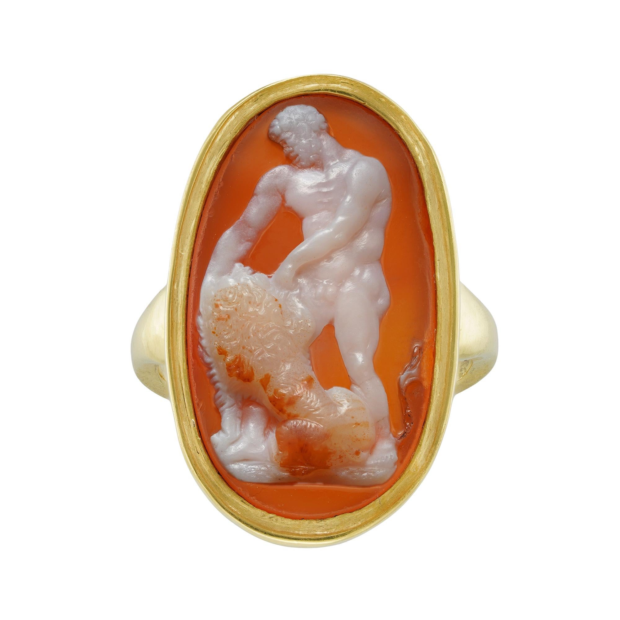 Bague en camée du début du 19e siècle Bon état - En vente à London, GB