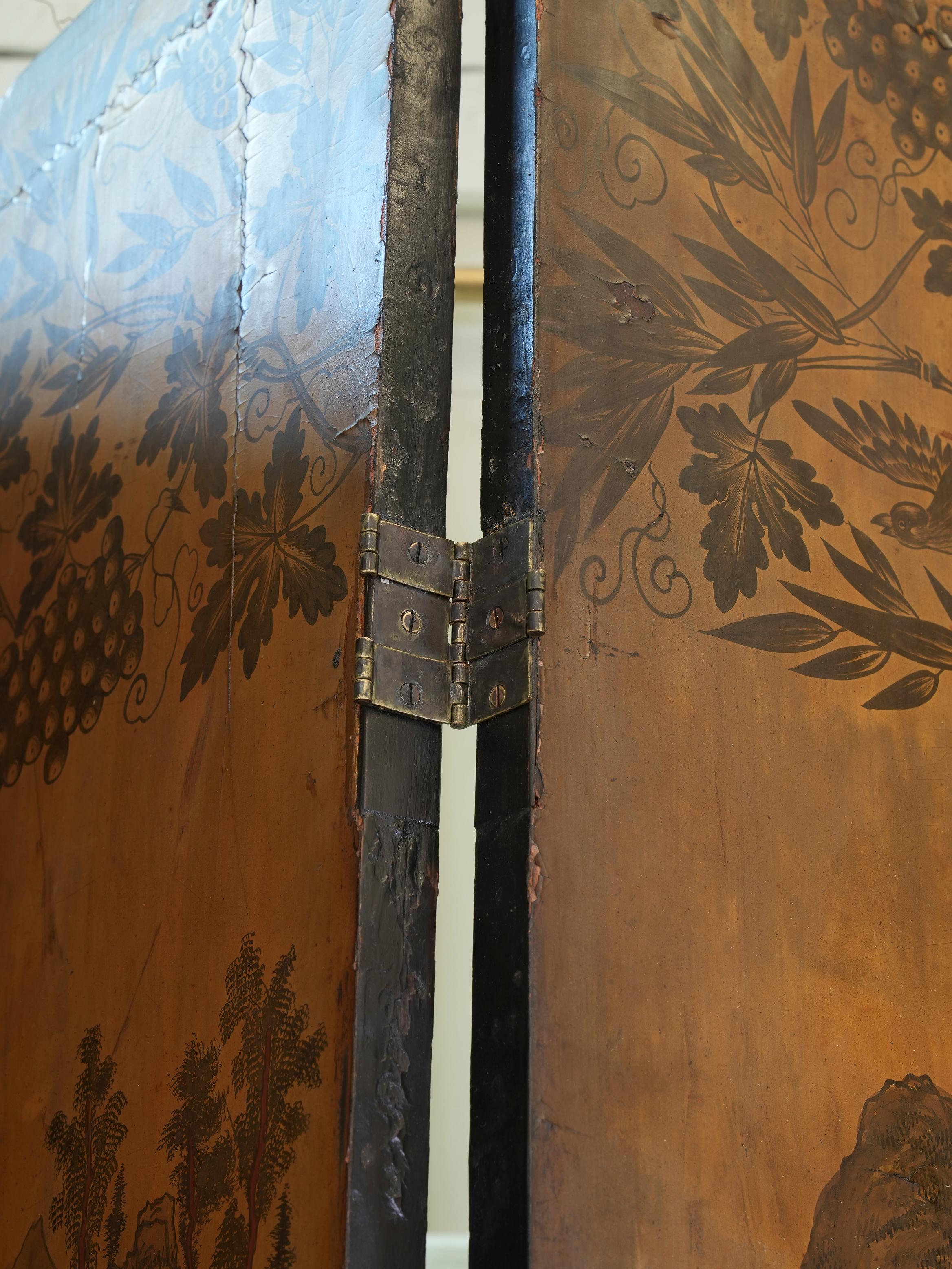 Early 19th Century Chinese Export Eight-Fold Lacquer Screen For Sale 11