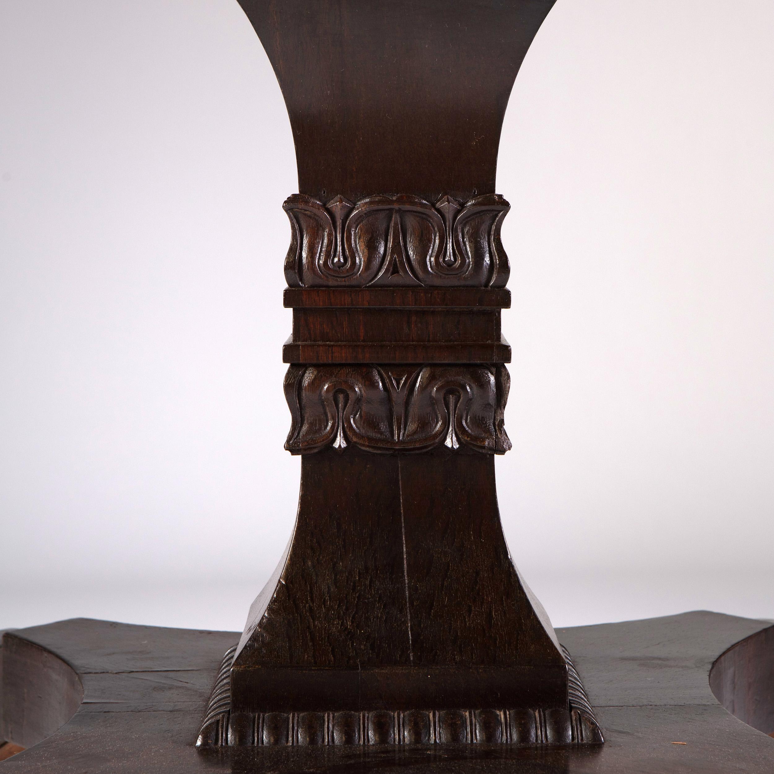 Early 19th Century Ebonized Circular Centre Table with Burr Yew Wood Edge 5