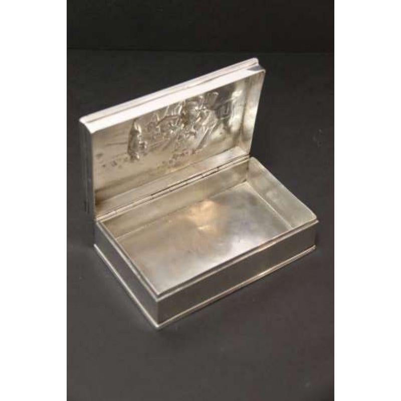 Regency Early 19th Century Embossed Silver Box Made in the Netherlands, circa 1820 For Sale