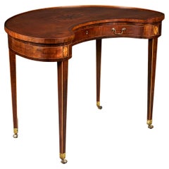 An Early 19th Century English Kidney Shape Writing Table or Desk
