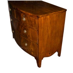Early 19th Century English Regency Bow Fronted Chest of Drawers