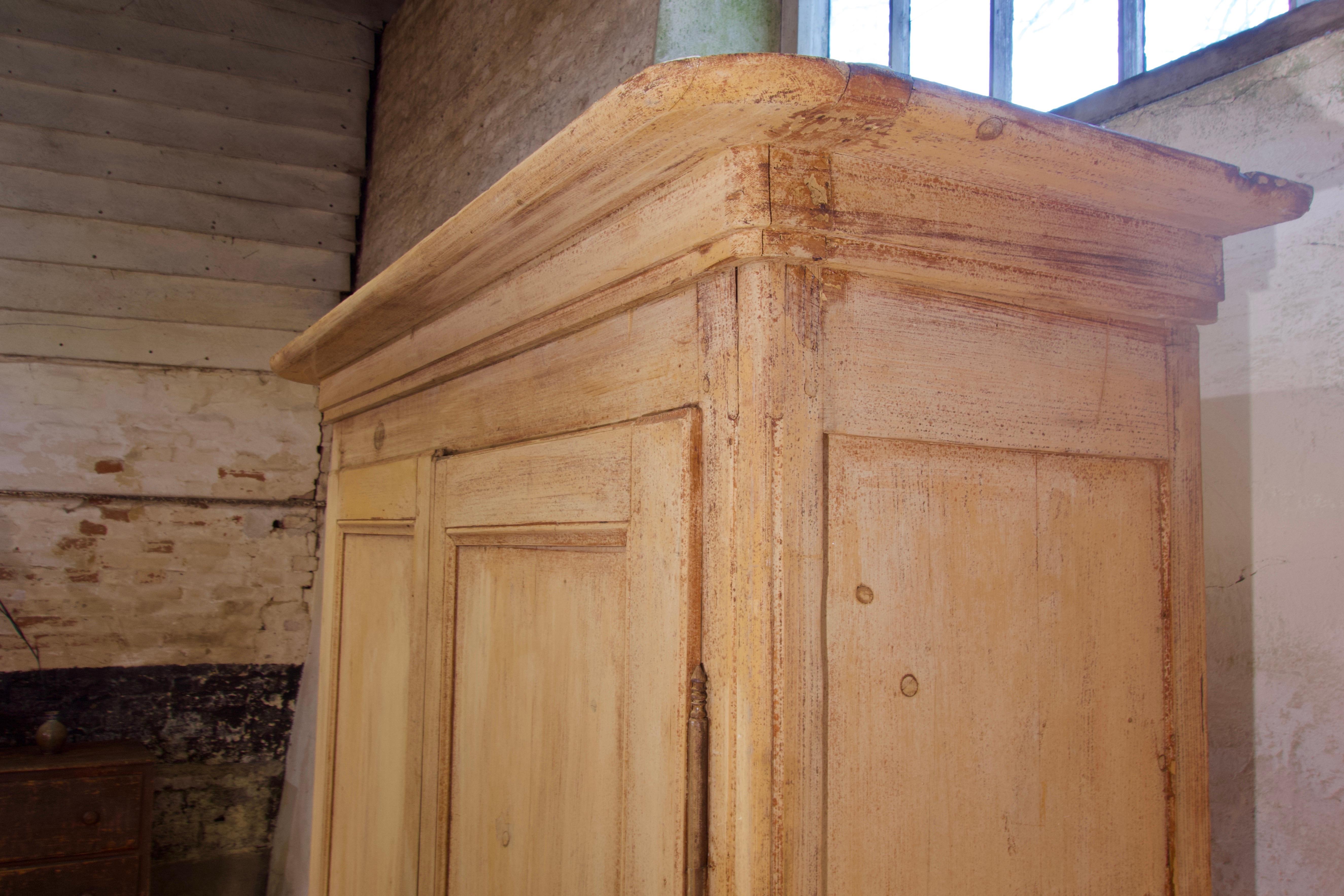 Early 19th Century French Original Painted Provincial Armoire 5