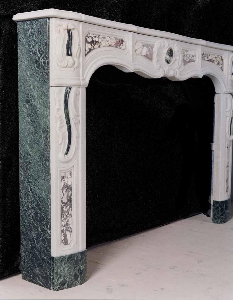 French Provincial An Early 19th Century French Provençale White Marble Fireplace For Sale