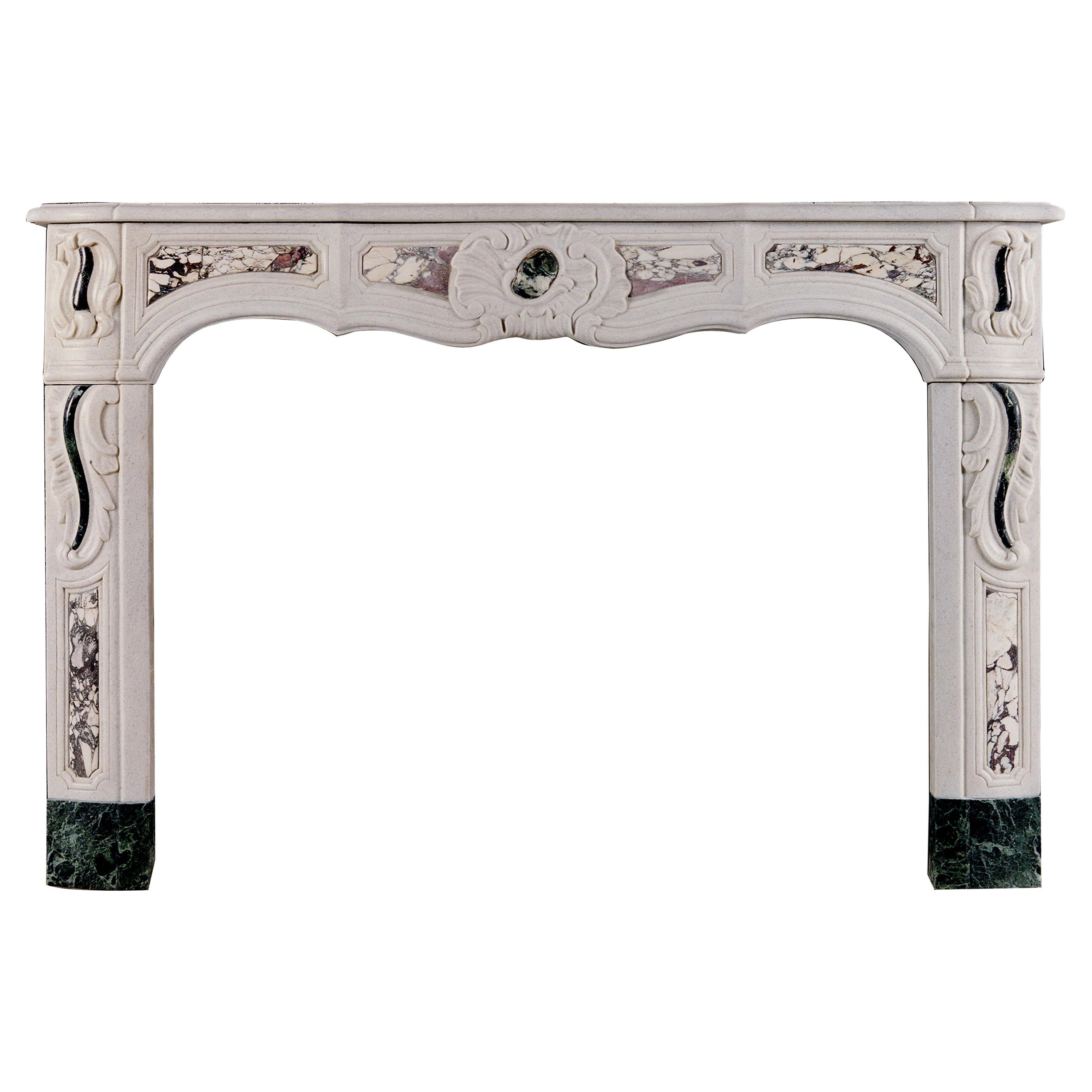 An Early 19th Century French Provençale White Marble Fireplace For Sale