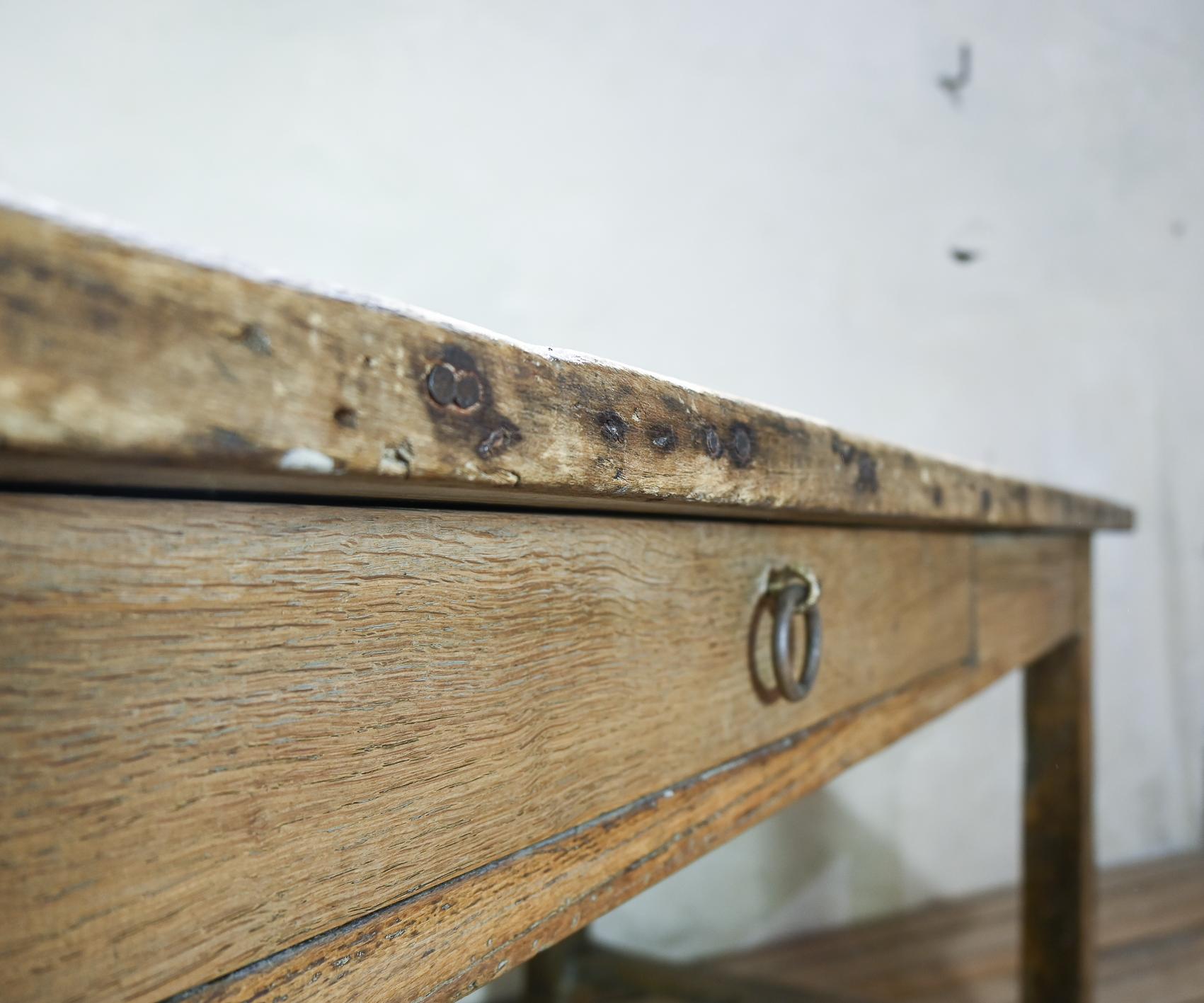 Early 19th Century French Sycamore & Oak Refectory Farmhouse Table For Sale 2