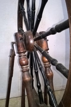 Early 19th Century Fruitwood Spinning Wheel