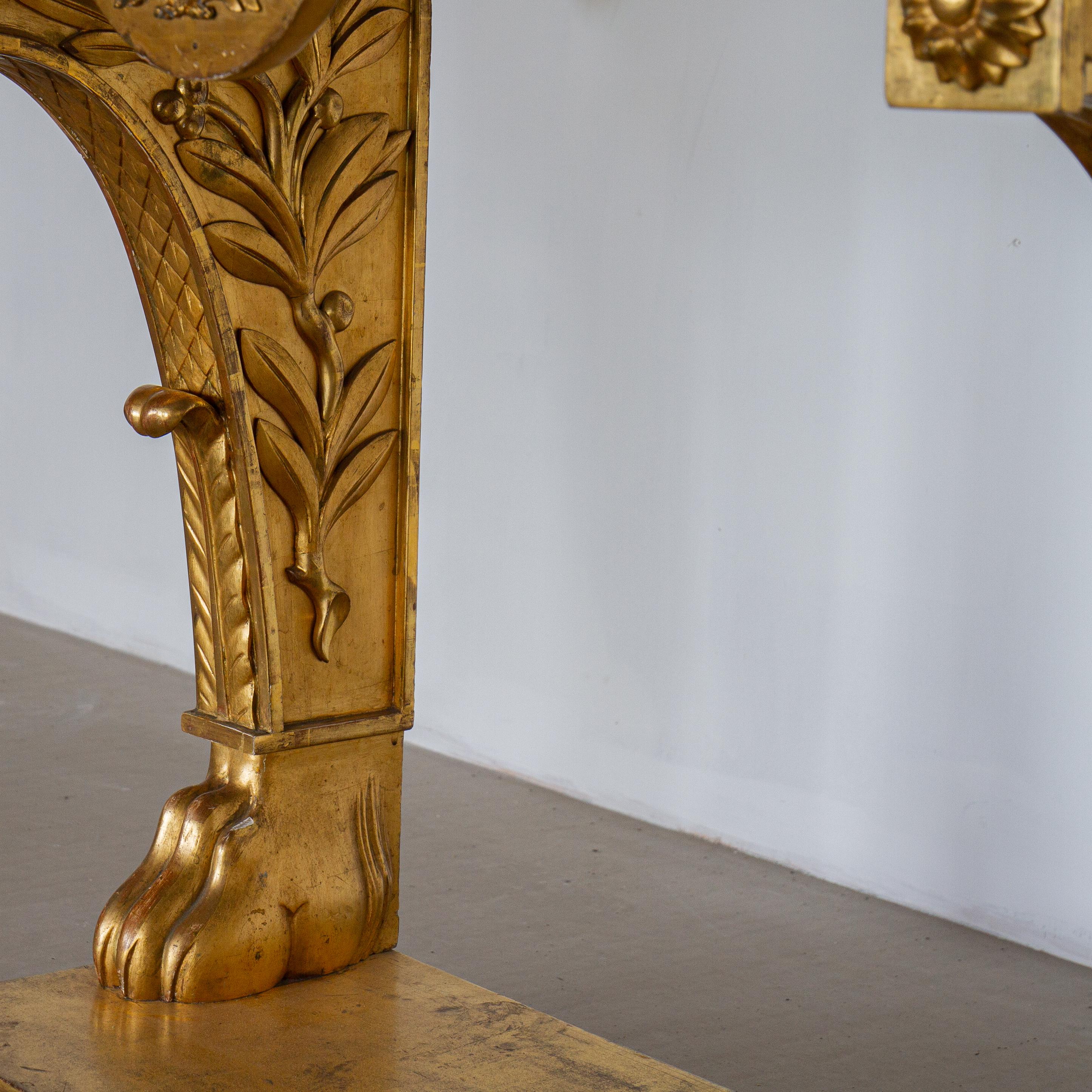Early 19th Century Giltwood Console Table 2