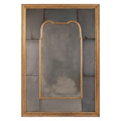 Early 19th Century Gold Giltwood Rectangular Pier Mirror with Mercury Plate