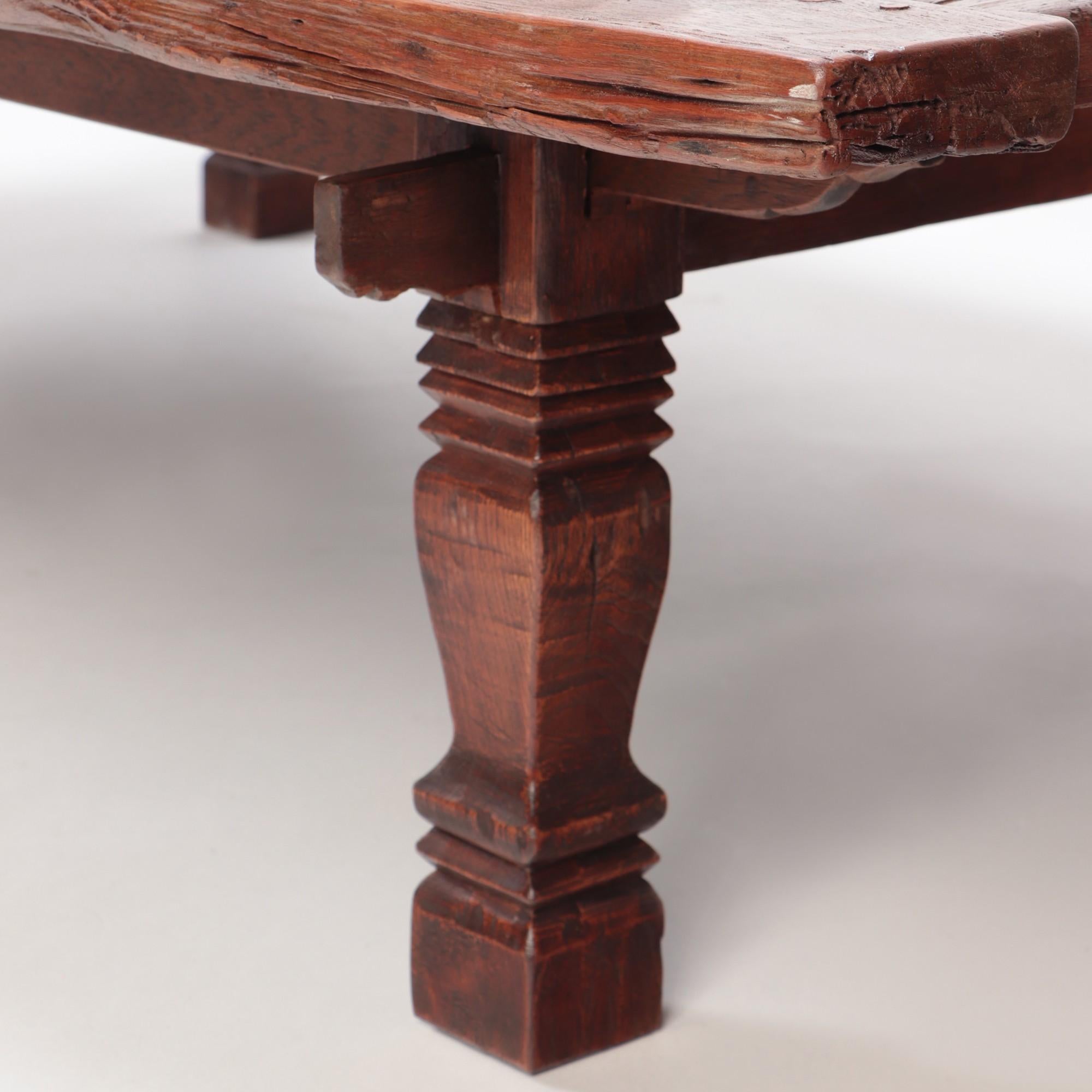 Early 19th Century Indonesian Coffee Table / Sewing Table Solid Teak For Sale 3