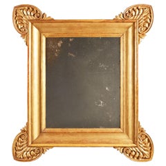 Miroir italien en bois doré du début du XIXe siècle