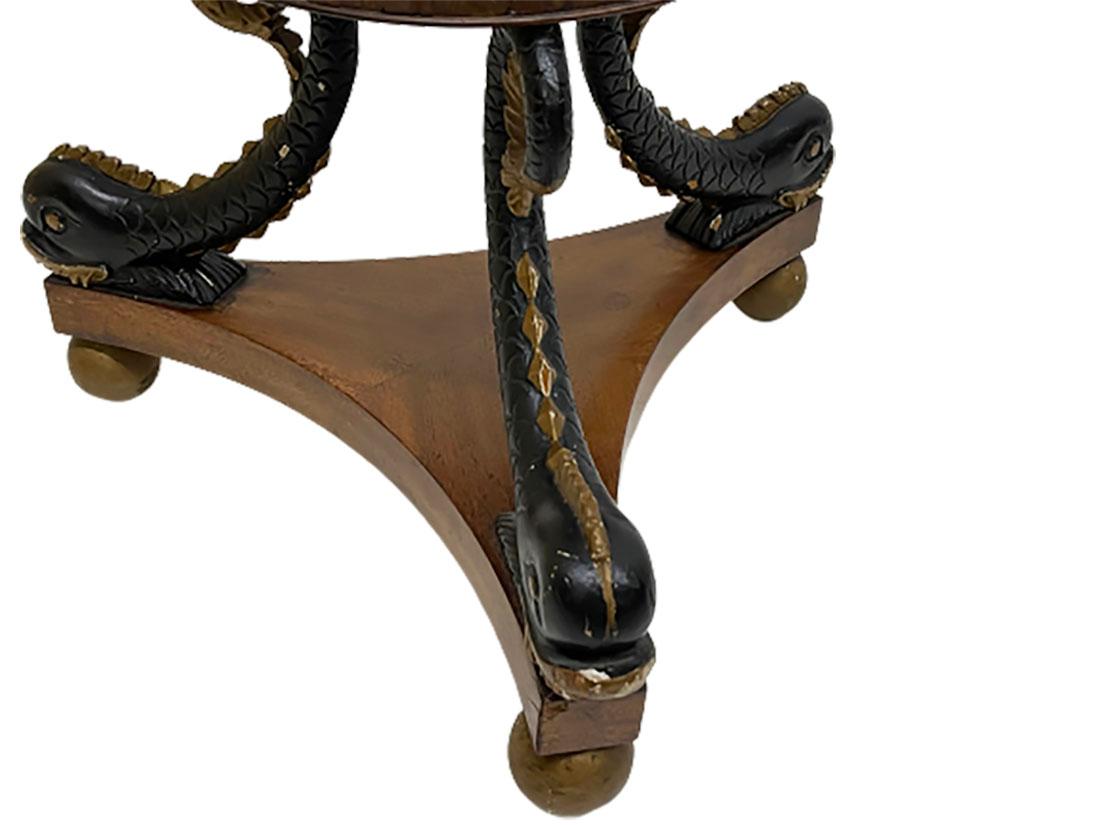 Early 19th Century Mahogany Tea Stove with 3 Dolphins For Sale 3