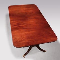 Early 19th Century Mahogany Two Pillar Dining Table