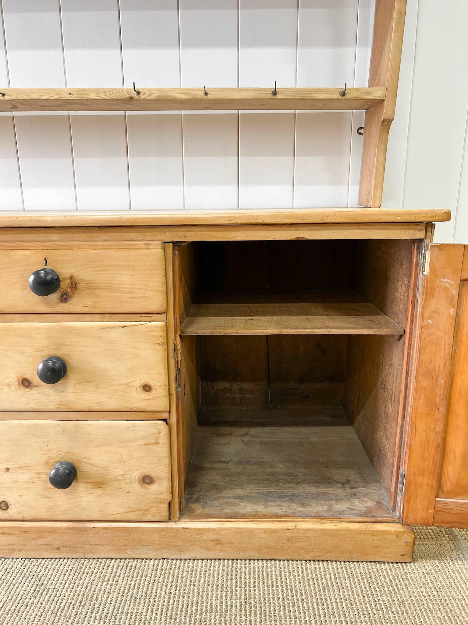 An Early 19th Century Monumental Pine Welsh Dresser or Cupboard For Sale 1