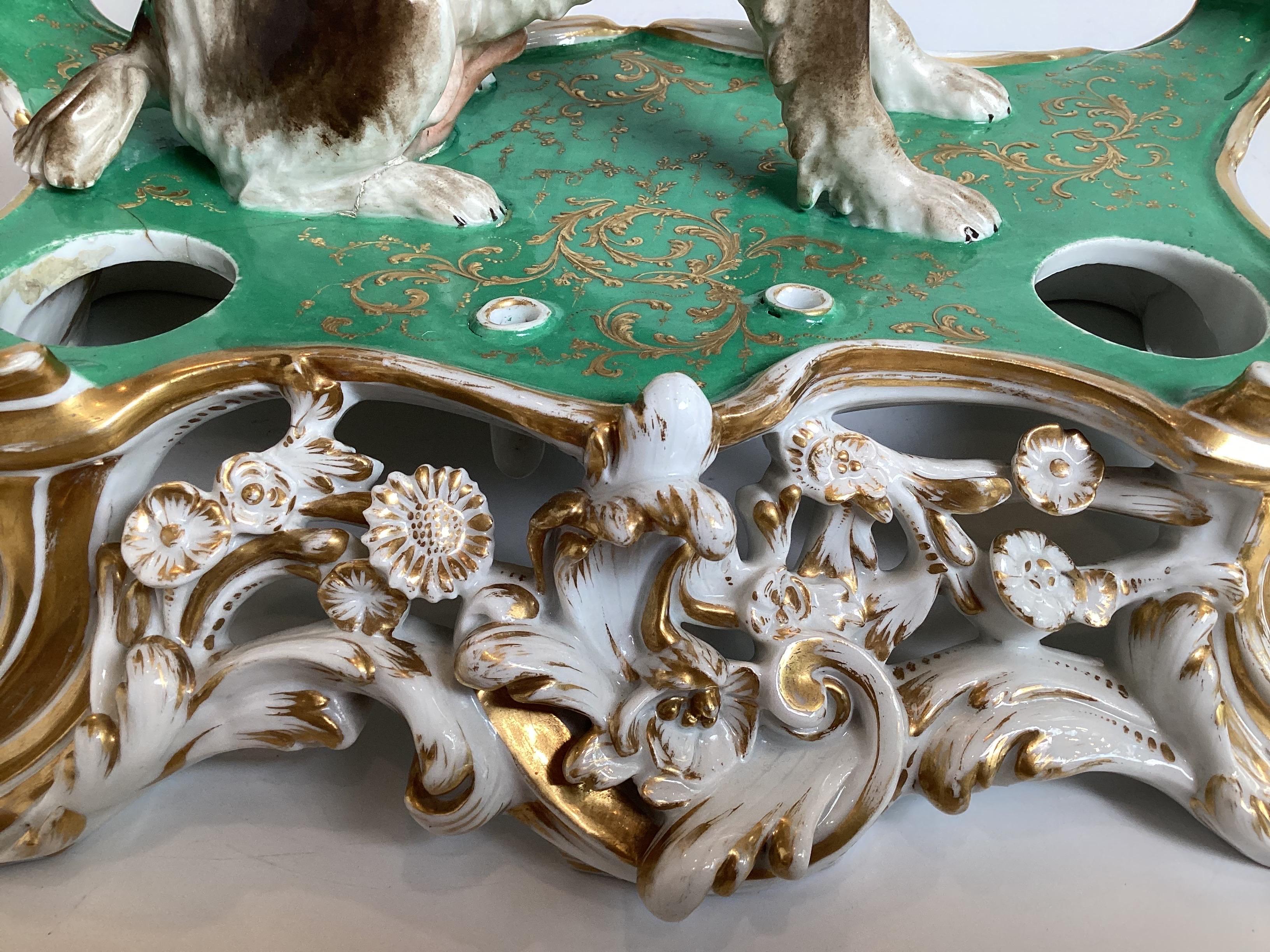 An Early 19th Century Paris Porcelain Inkstand For Sale 5