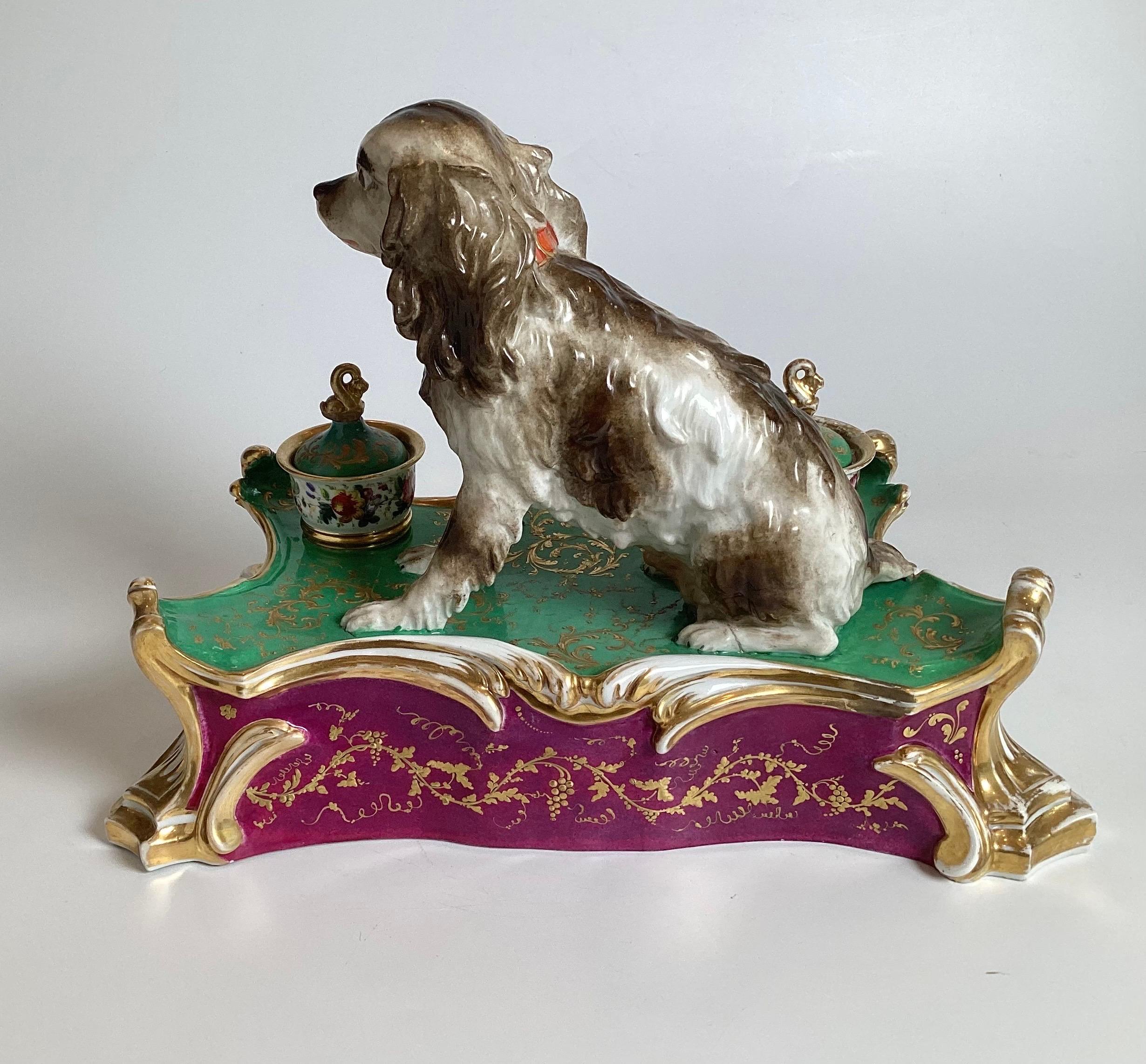 French An Early 19th Century Paris Porcelain Inkstand For Sale