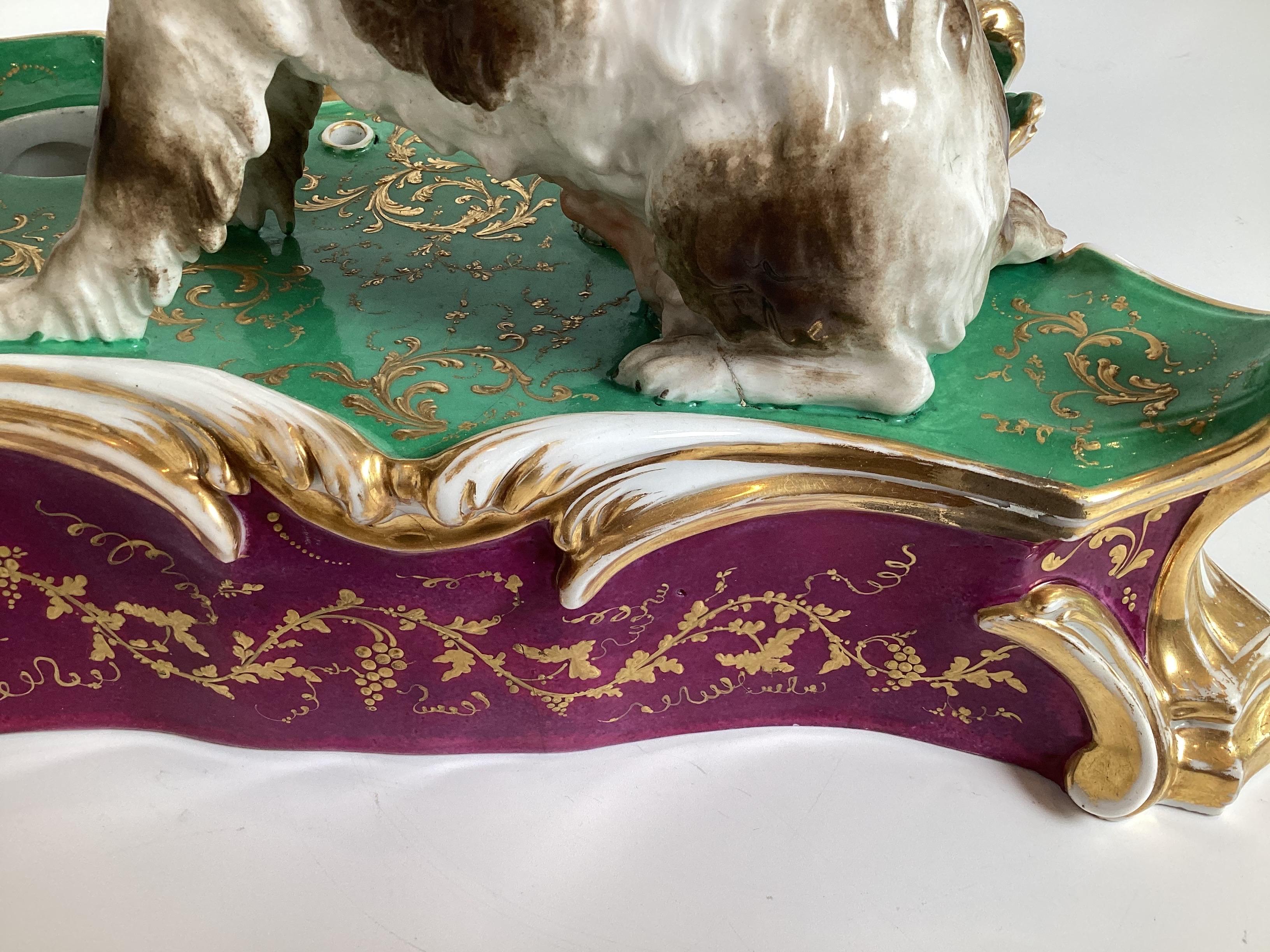 An Early 19th Century Paris Porcelain Inkstand For Sale 1