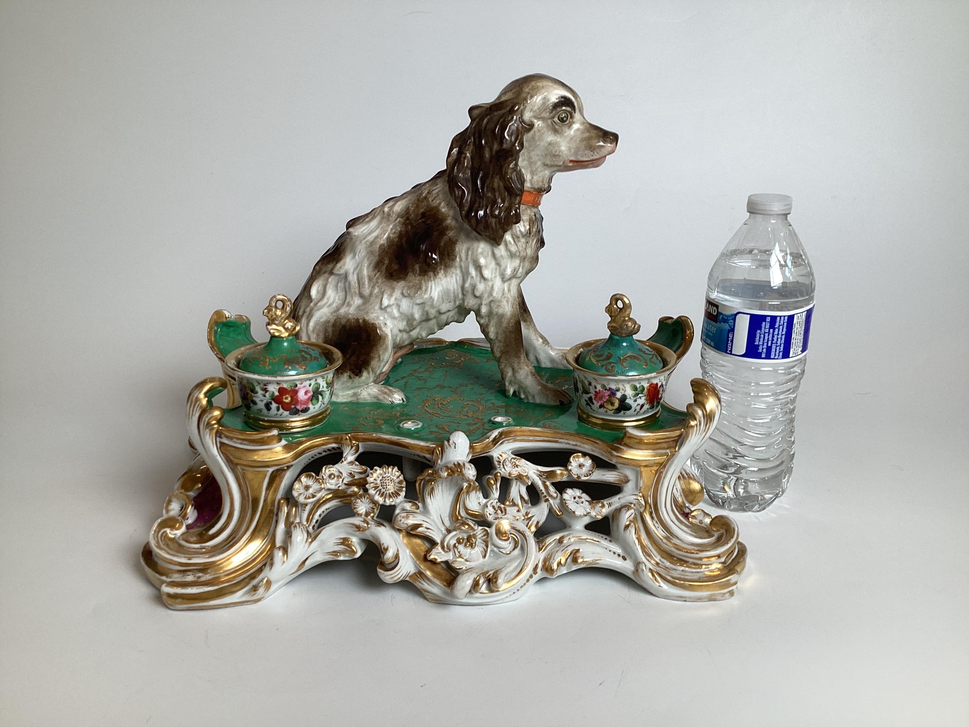 An Early 19th Century Paris Porcelain Inkstand For Sale 2