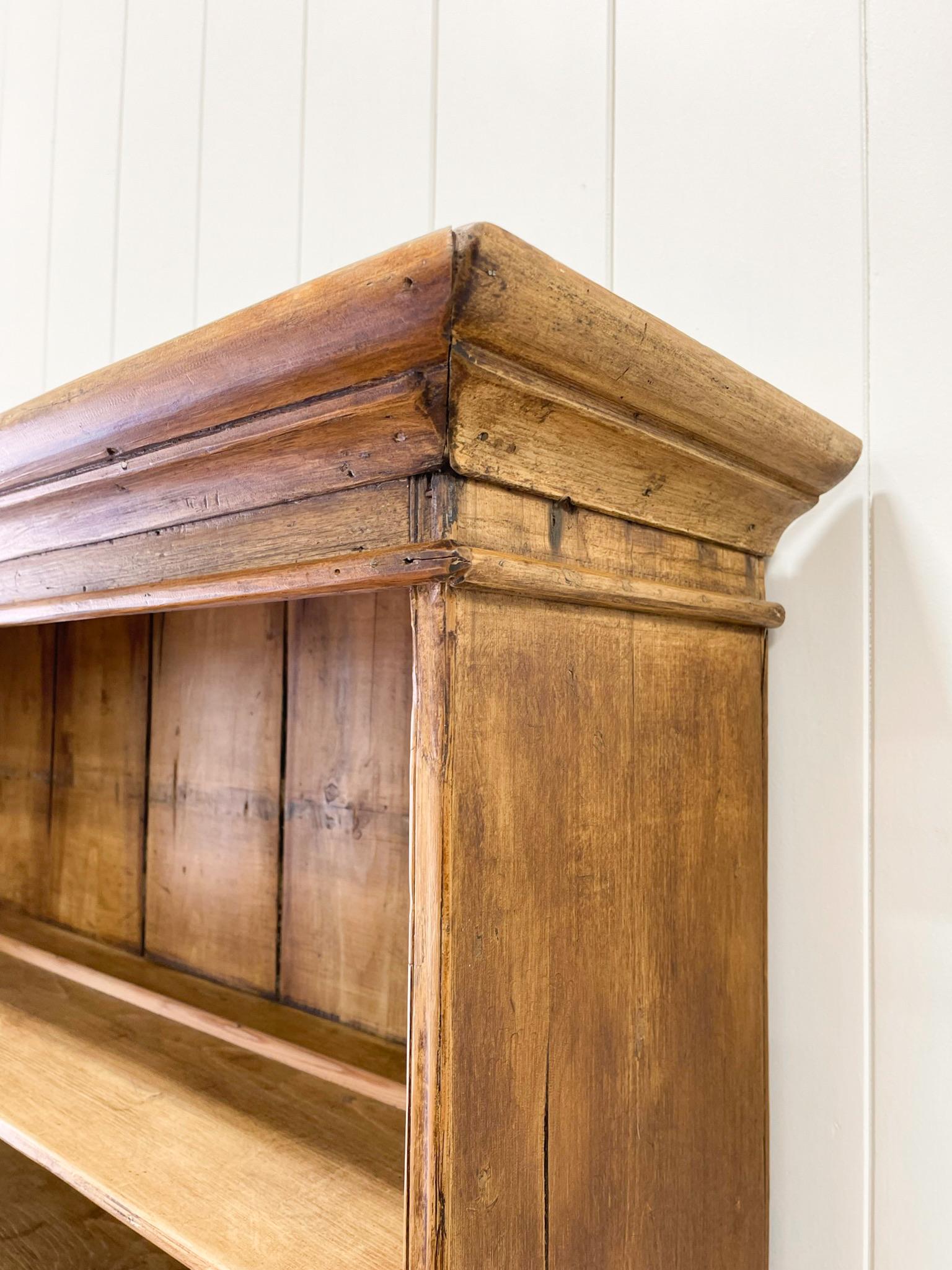 An Early 19th Century Pine Welsh Dresser or Cupboard with Chamfered Corners For Sale 14