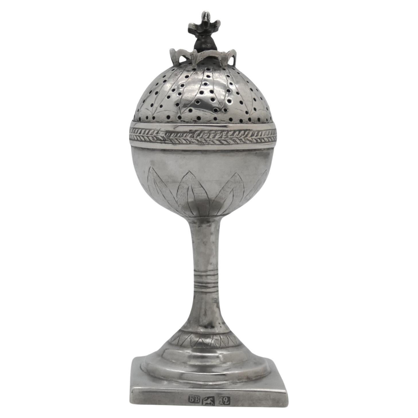 An Early 19th Century Polish Silver Spice Container
