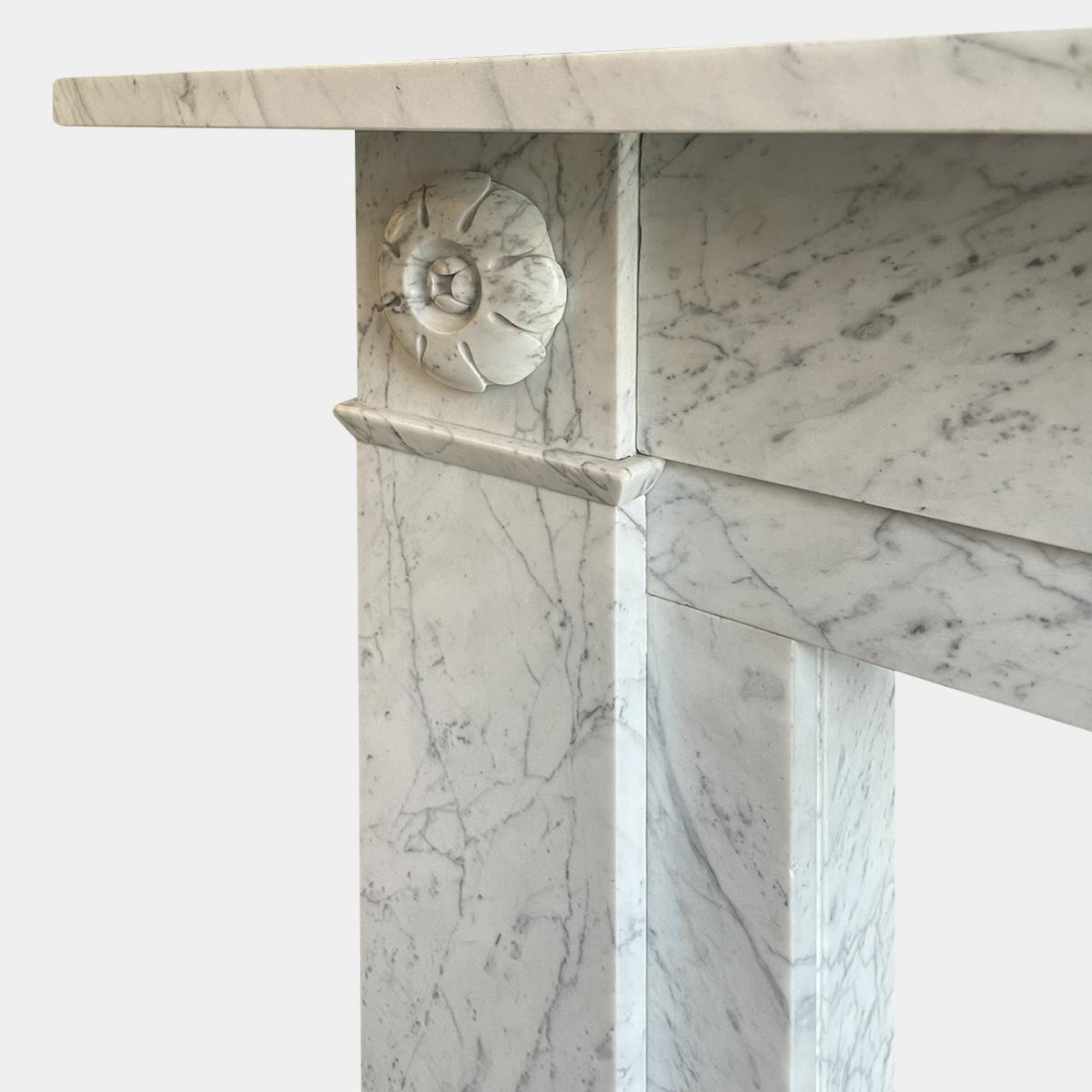 Welsh Early 19th Century Regency Marble Fireplace Mantel For Sale