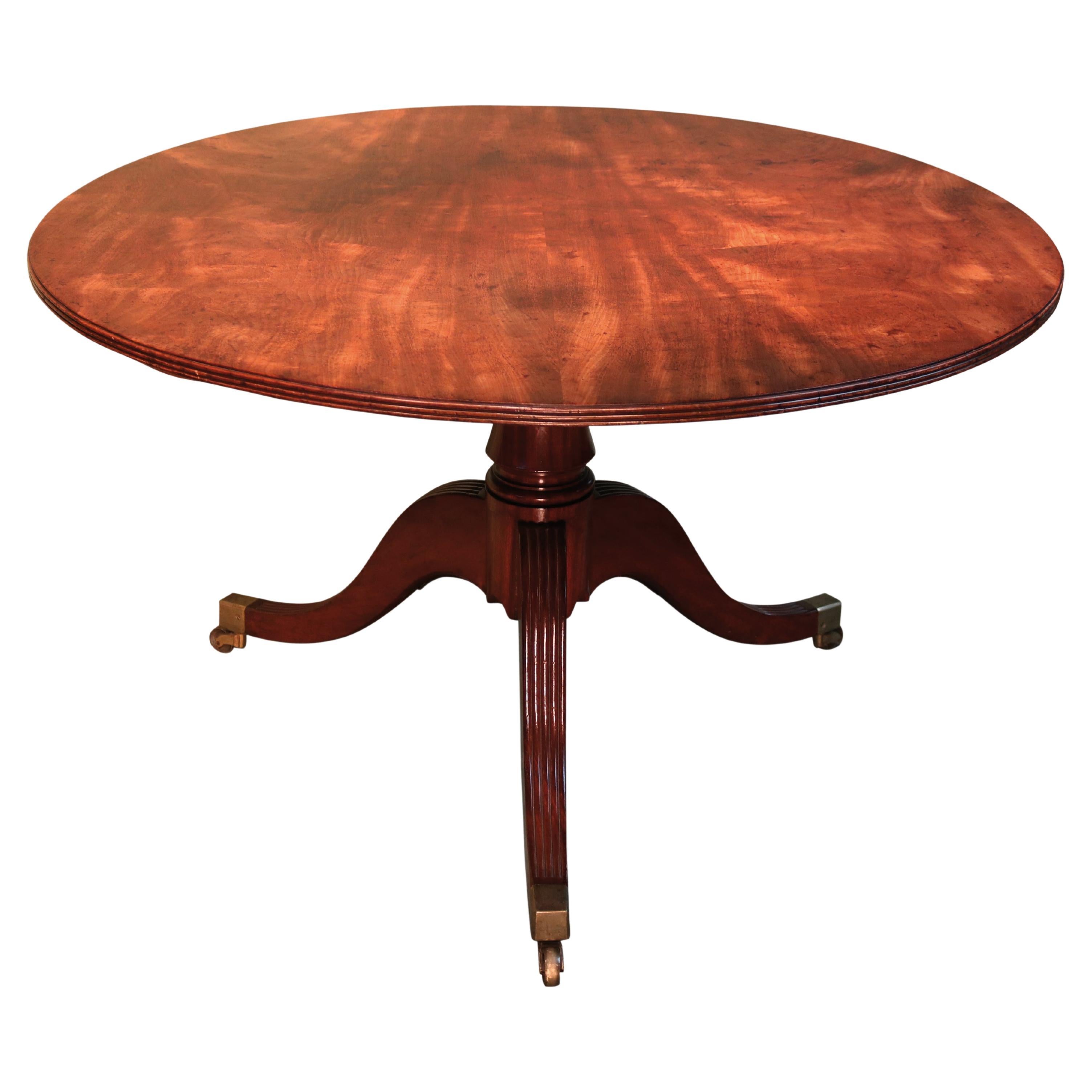 Early 19th Century Regency Period Mahogany Circular Breakfast Table For Sale