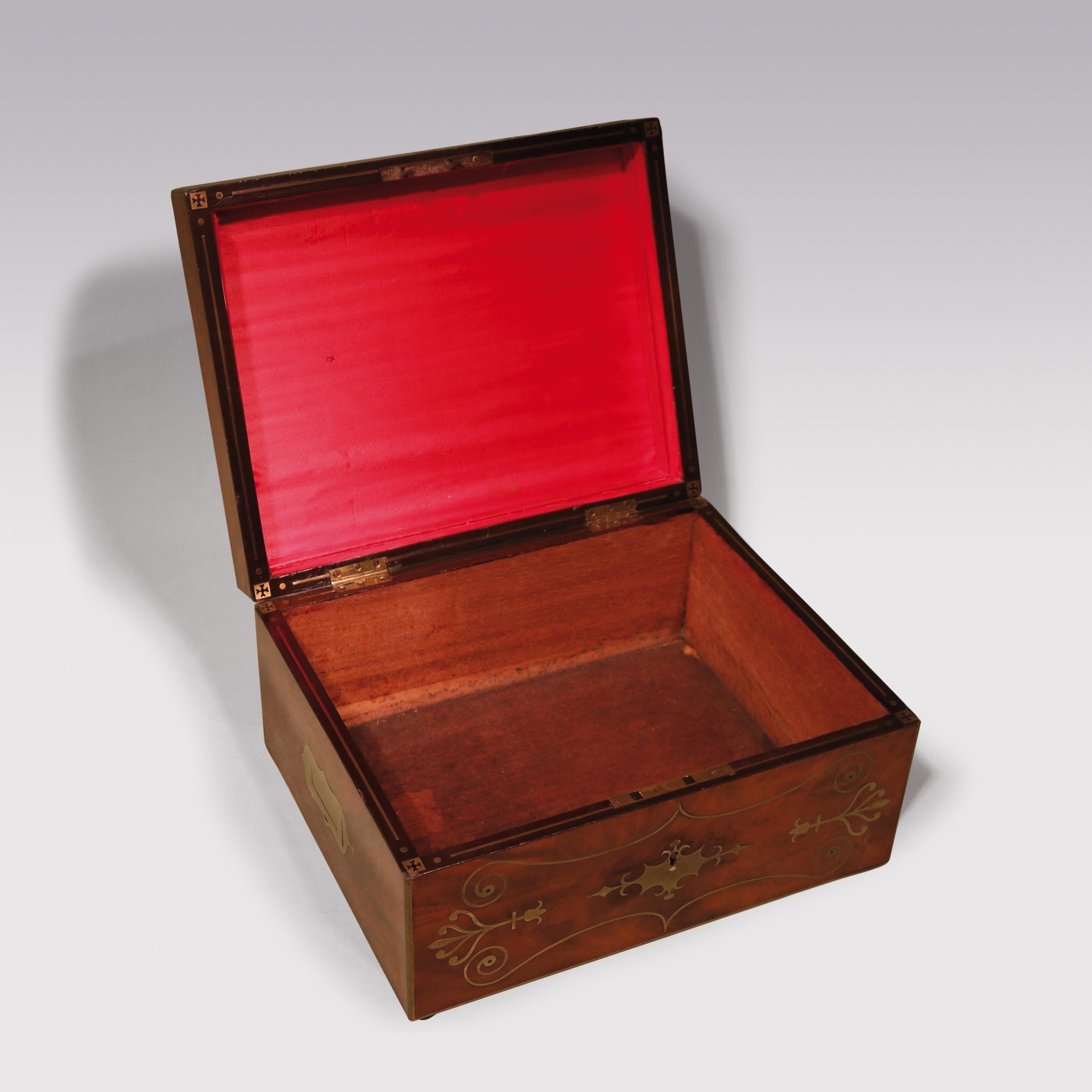 Early 19th Century Regency Period Mahogany Stationary Box In Good Condition In London, GB