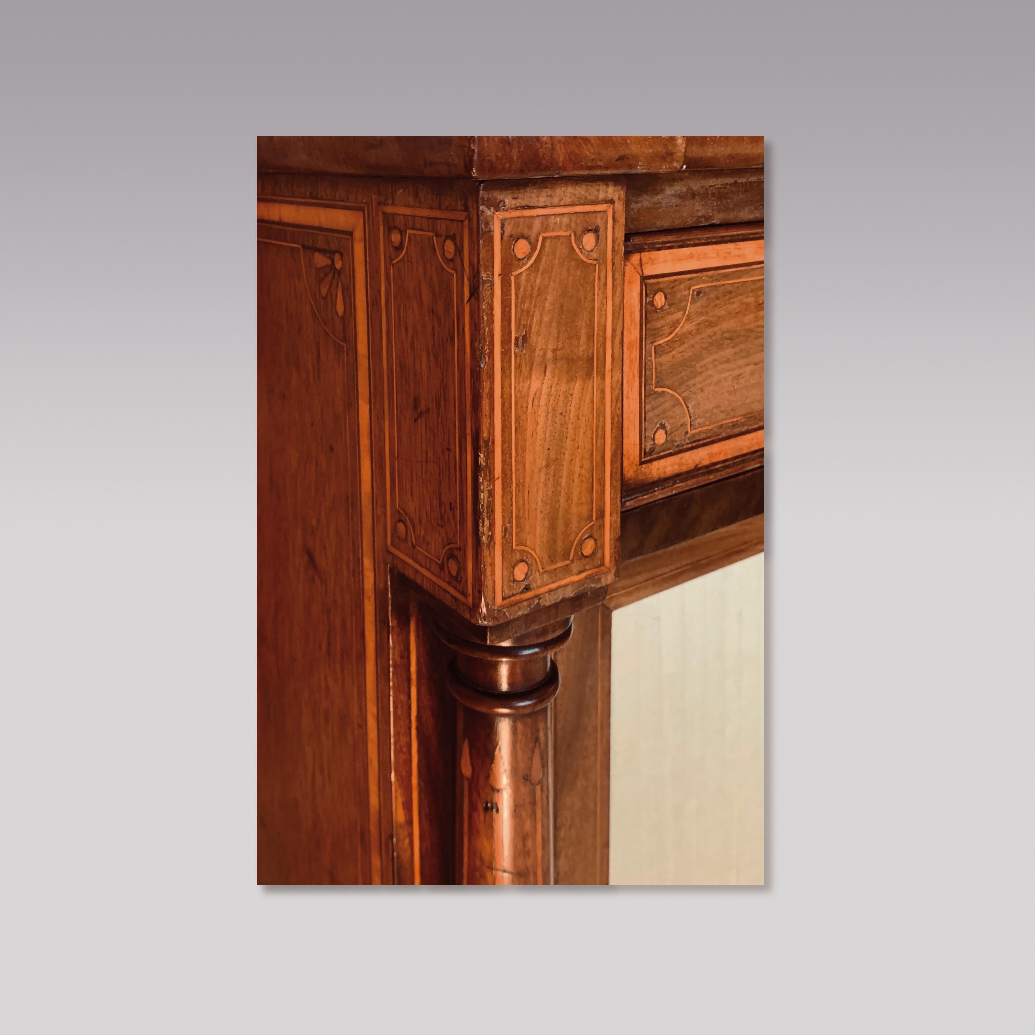 Veneer Early 19th Century Regency Period Mahogany Two Door Cabinet