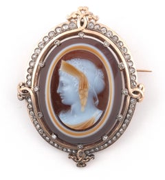 Early 19th Century Sardonyx Cameo Pendant/Brooch