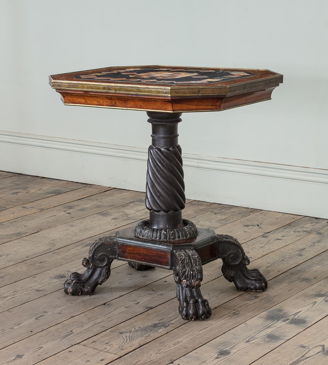 Anglais Table d'appoint en marbre du début du 19e siècle en vente