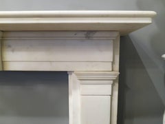 Early 19th Century Statuary White Marble Fireplace