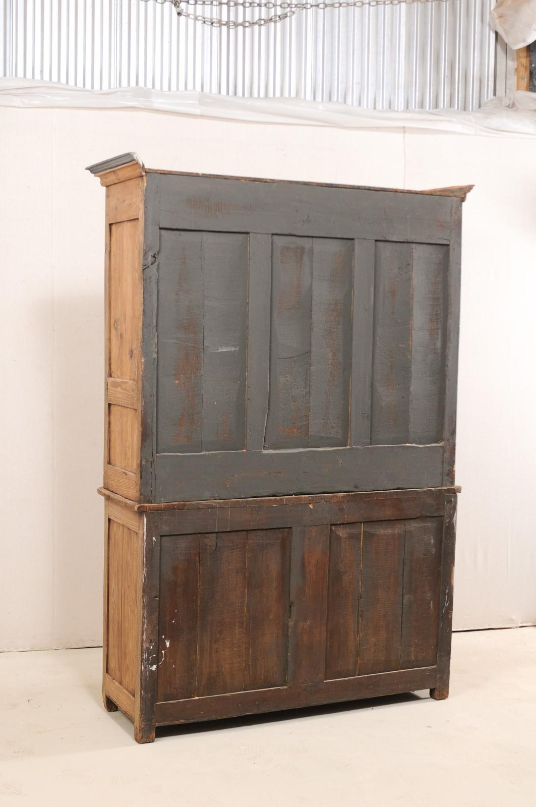 Early 19th Century Tall French Storage Cabinet w/ Molded Cornice & Paneled Doors 7