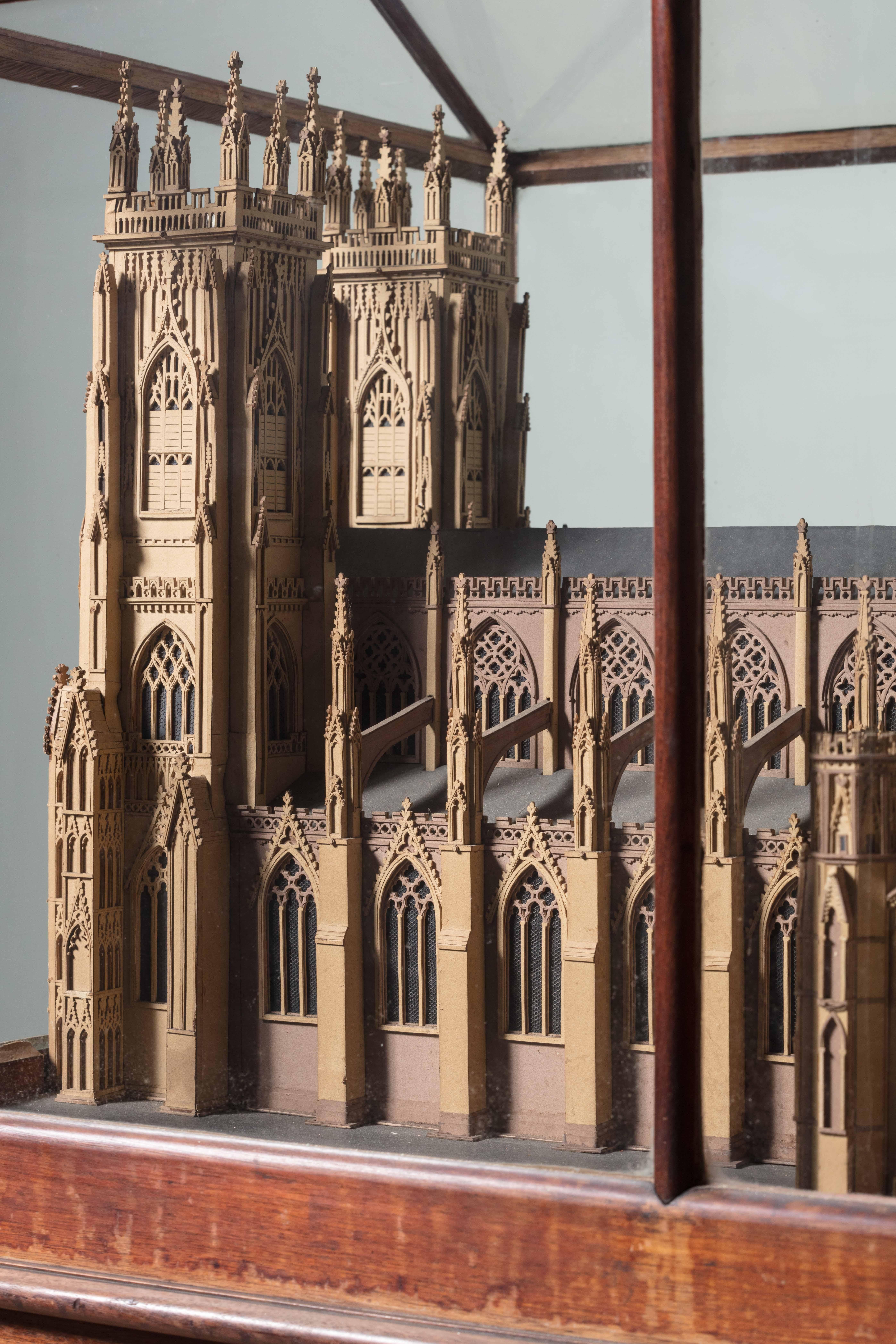 British Early 19th Century Wooden and Paper Model of York Minster For Sale