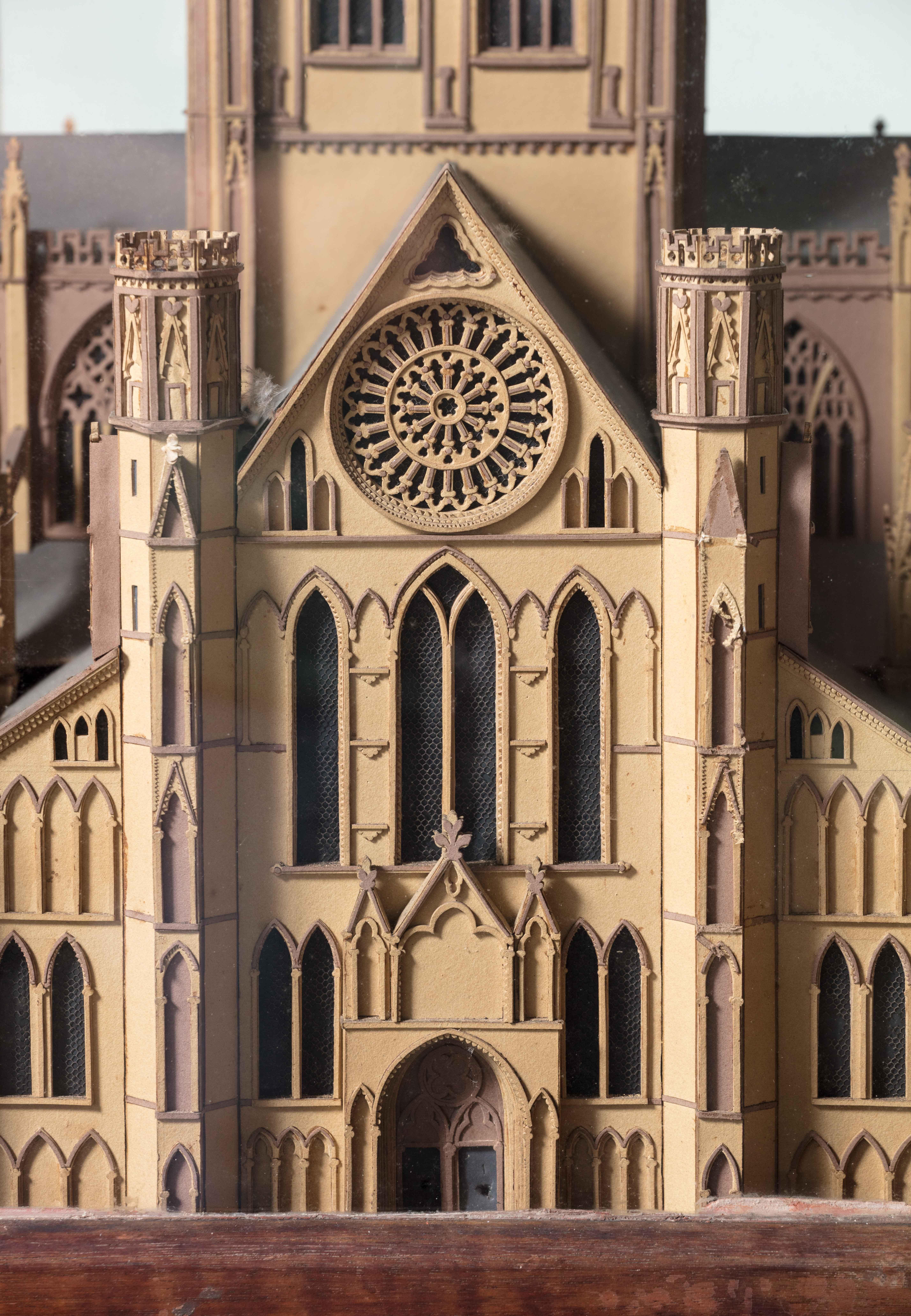 Early 19th Century Wooden and Paper Model of York Minster For Sale 1