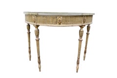 Consola Demi-lune del periodo Adam de finales del siglo XVIII