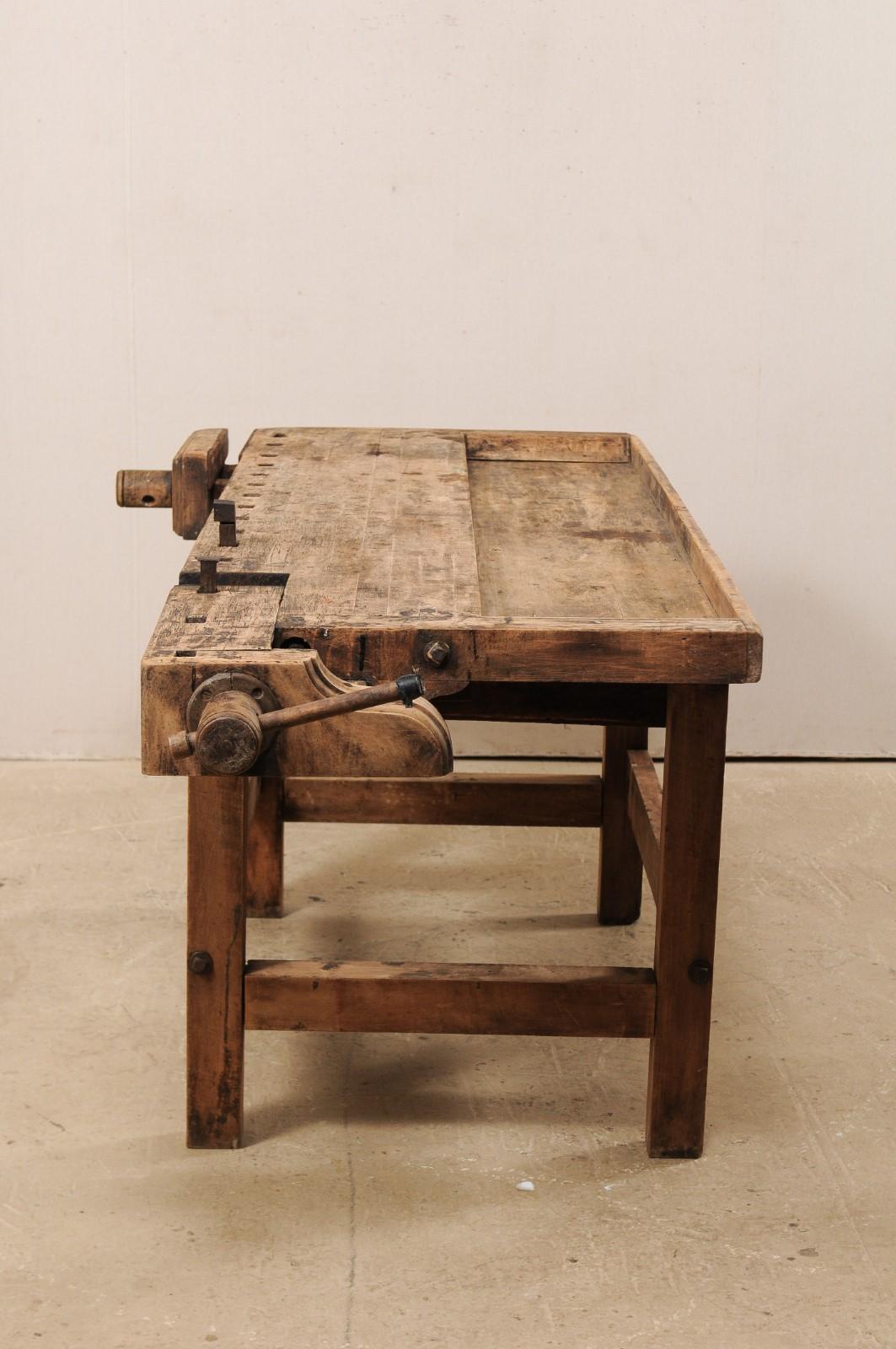 Early 20th Century Wooden Work Bench- Would Make Unique Extra Kitchen Work Space 4