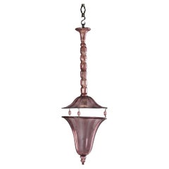 An Early 20th Century Amethyst Murano Glass Hanging Lantern by Venini.
