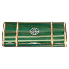 20th Century Cartier 18K Gold, Enamel, Jade, Coral and Diamond Vanity ...