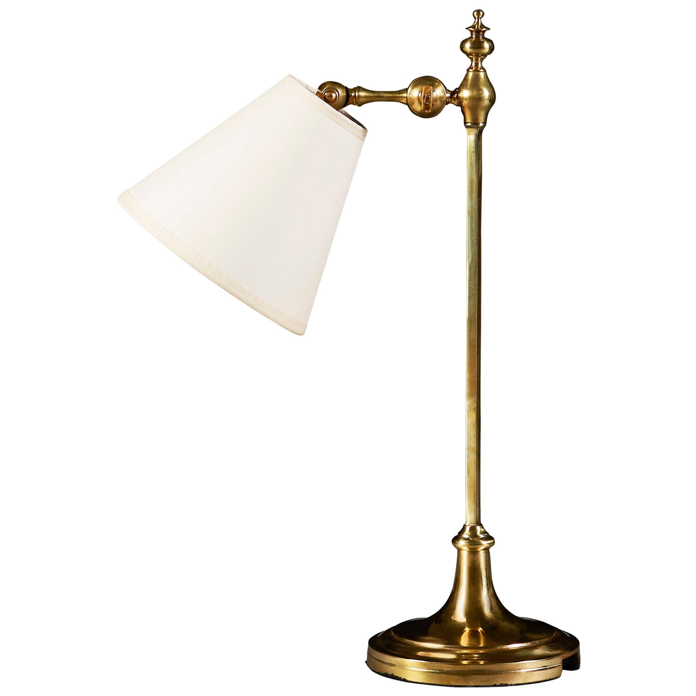 Early 20th Century Brass Student Lamp