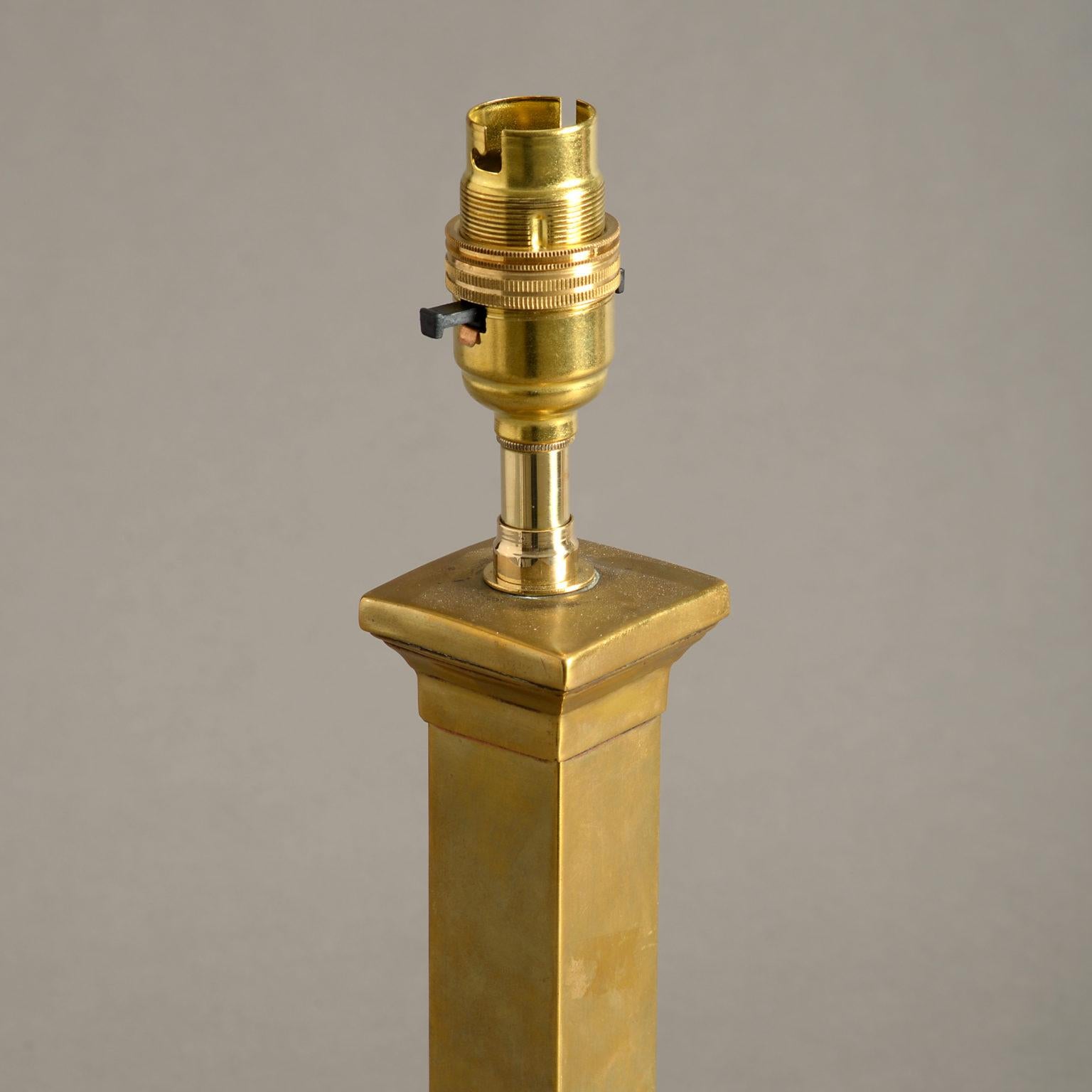 Edwardian Early 20th Century Brass Table Lamp
