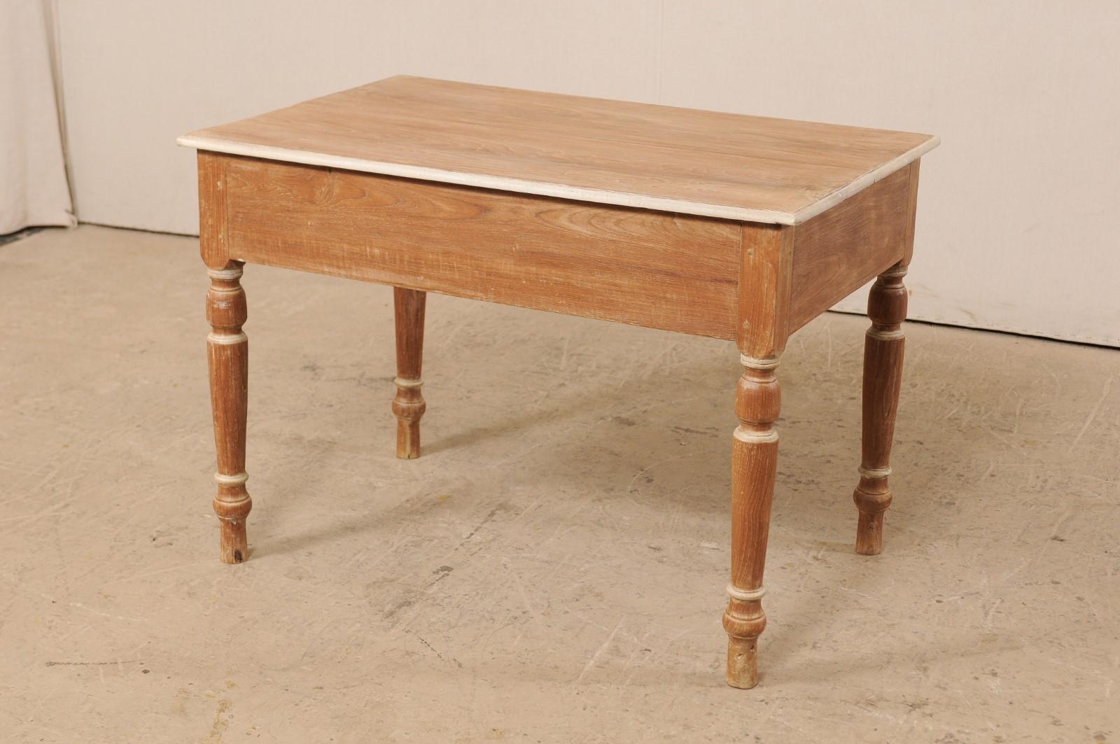 Early 20th Century British Colonial Occasional Table with Drawers In Good Condition In Atlanta, GA