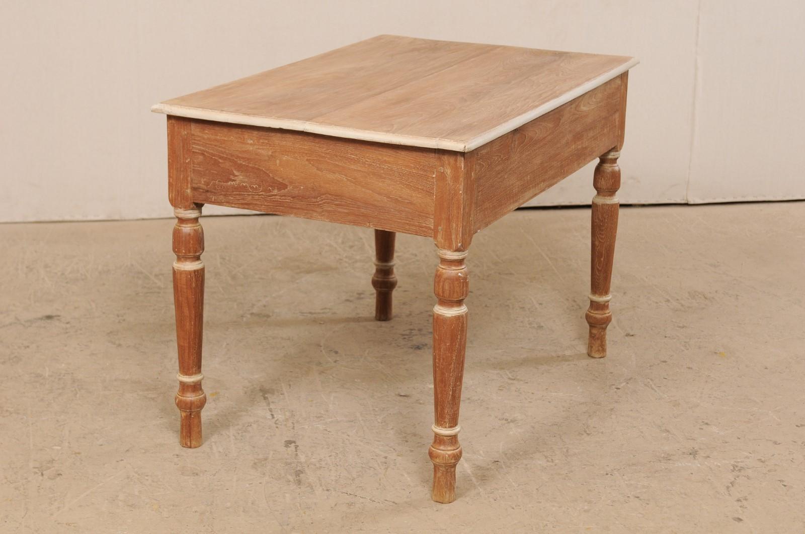 Teak Early 20th Century British Colonial Occasional Table with Drawers