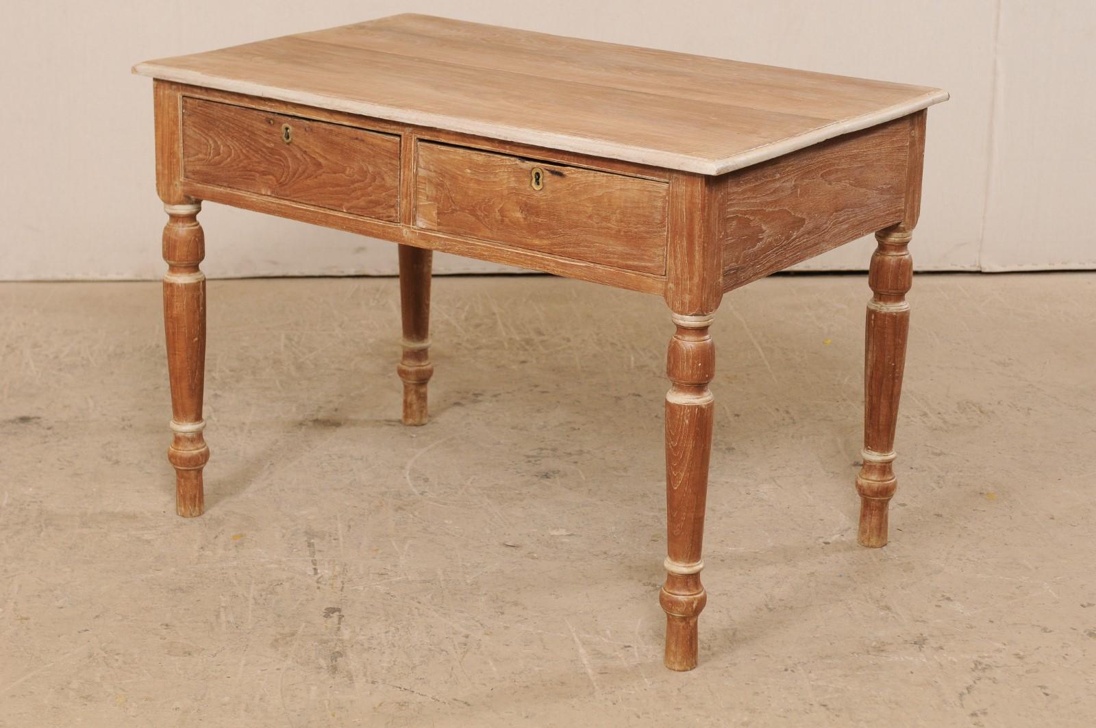 Early 20th Century British Colonial Occasional Table with Drawers 1